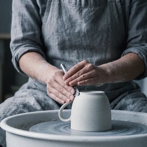 Мастер мастерской «Тихий бор» за работой