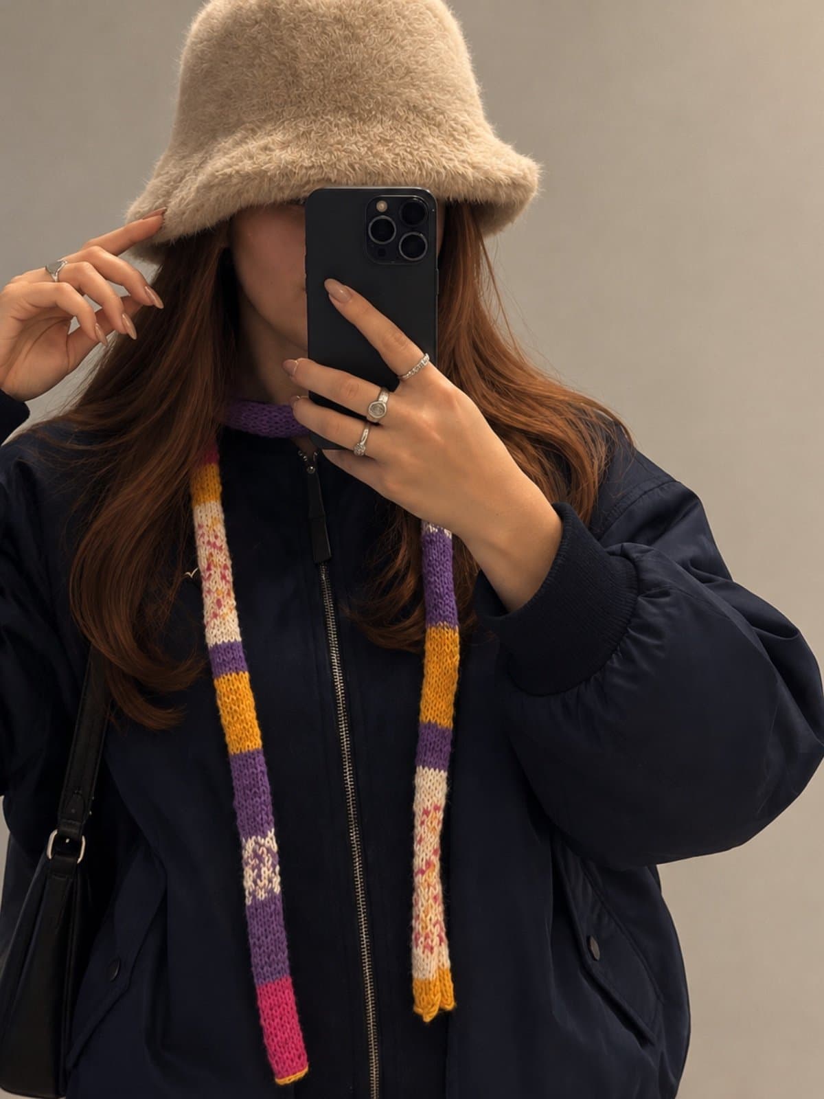 Шарф тонкий (skinny scarf) ручной работы 2