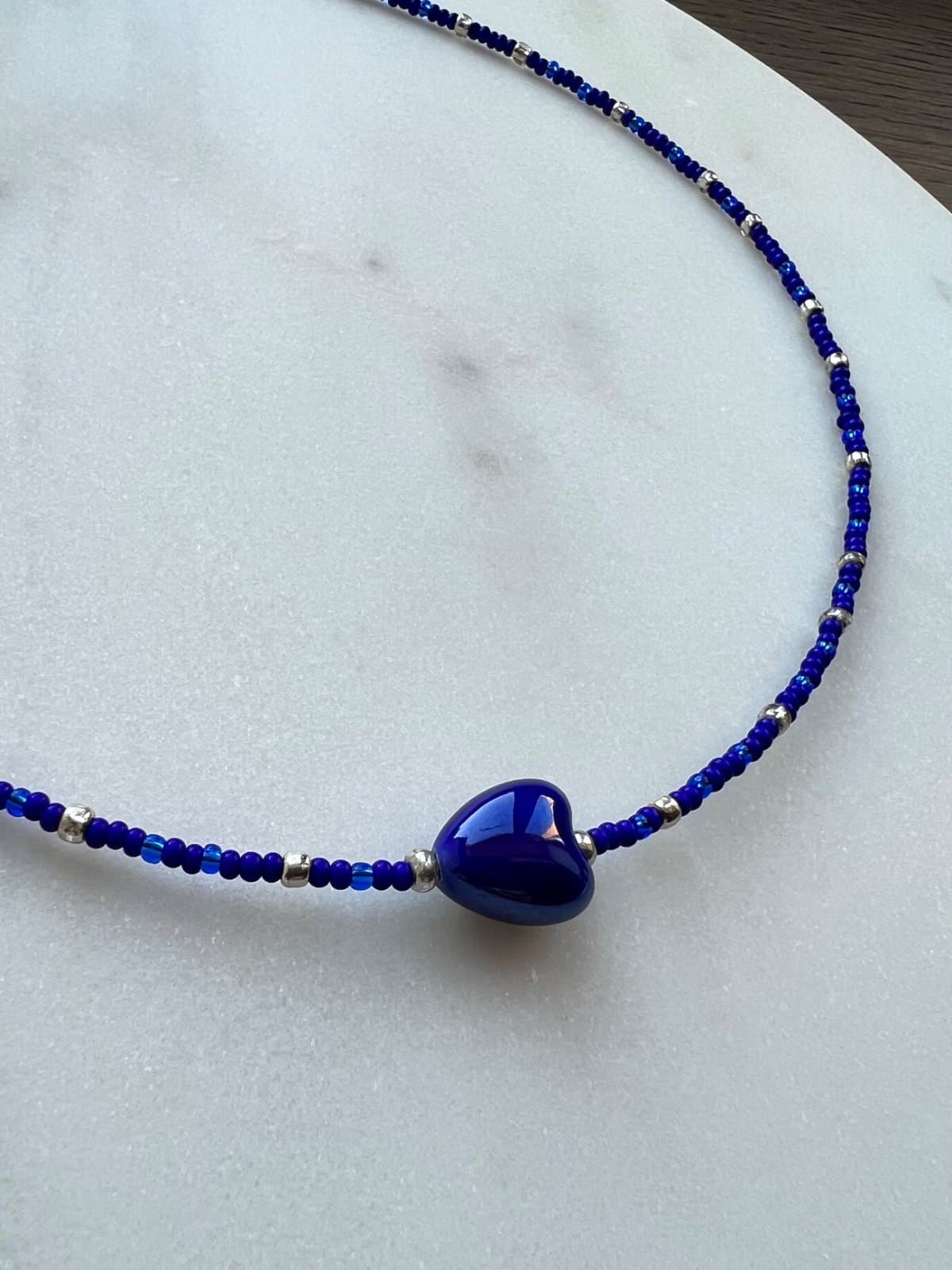 Чокер сердце Classic Blue 2