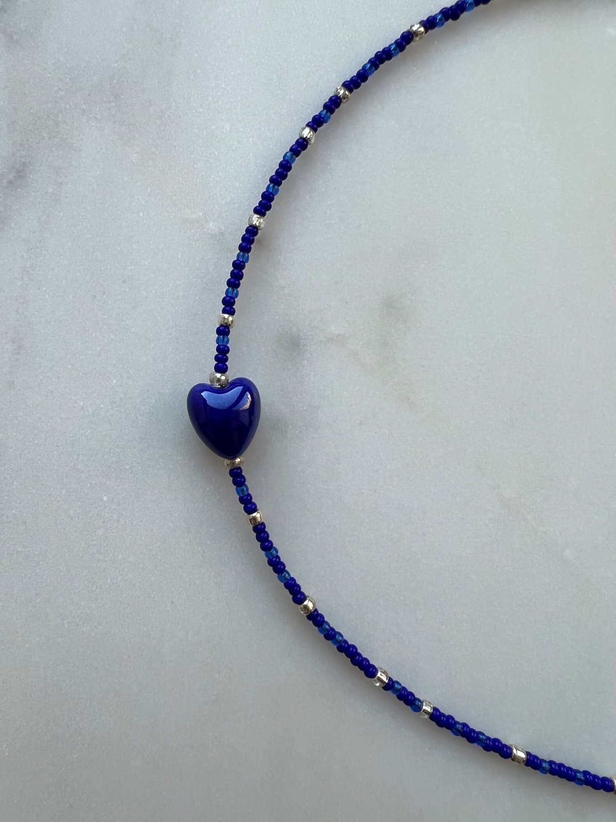 Чокер сердце Classic Blue 1