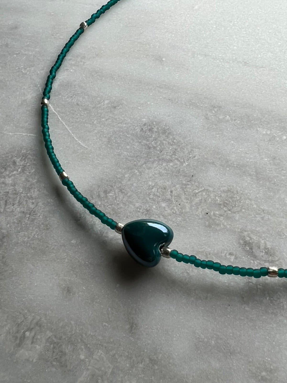 Чокер Сердце deep green 4